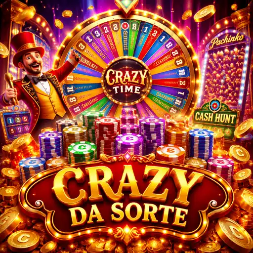 Roda gigante do game show Crazy Time ao vivo