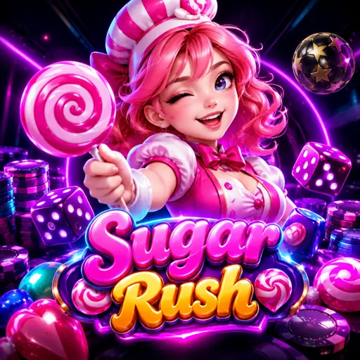 Sugar Rush, slot colorido de doces em grade de cluster 7×7